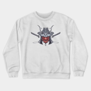 Japanese Samurai Mask with crossed swords Crewneck Sweatshirt